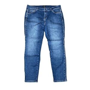 Marella Emme Blue Rhinestone Side Lined Denim Jeans